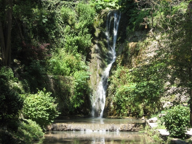 Waterfall in the botanical gardens of Balchik