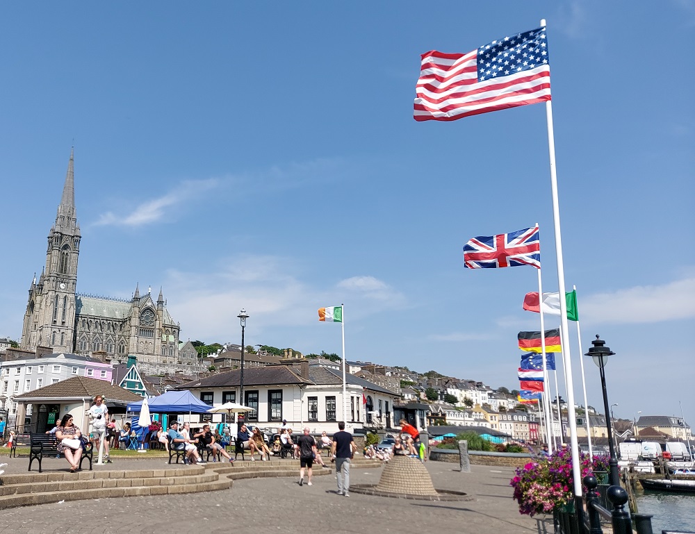 The piazza by the Titanic Experience Museum in Cobh Ireland