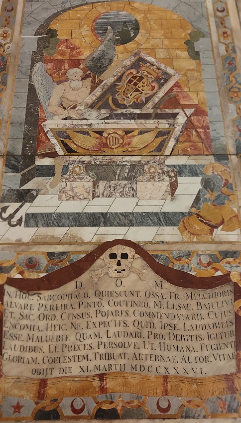 Beautiful marble artwork makes up St John's Cathedral flooring.