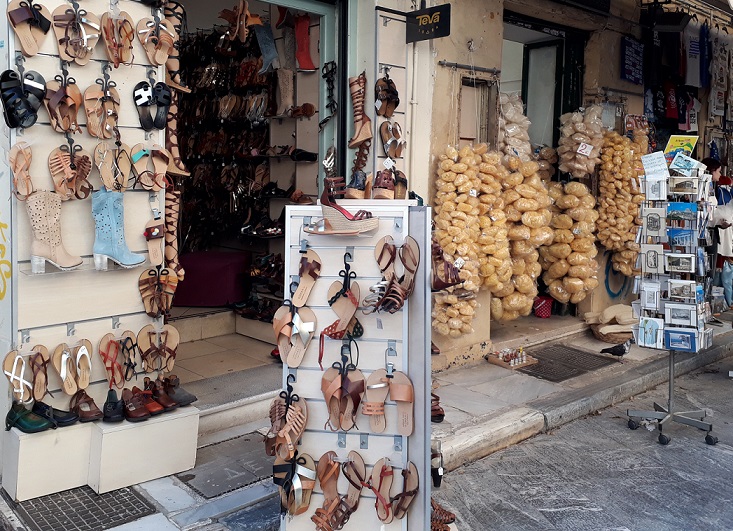 The colorful market in Monastiraki area.