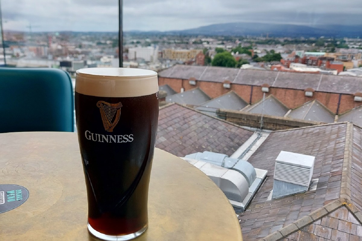 Guinness Storehouse tour in Dublin ends with a pint of beer