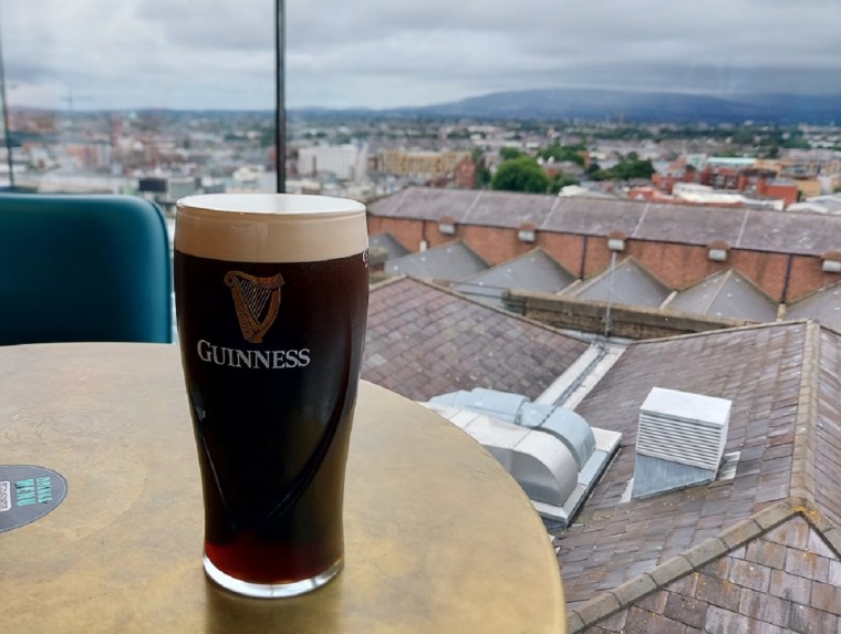 Guinness Storehouse tour in Dublin ends with a pint of beer