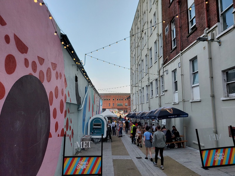 Street food area in Cork City