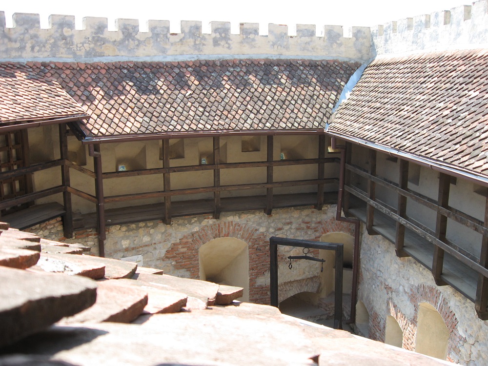 Inside the walls of Rasnov Citadel