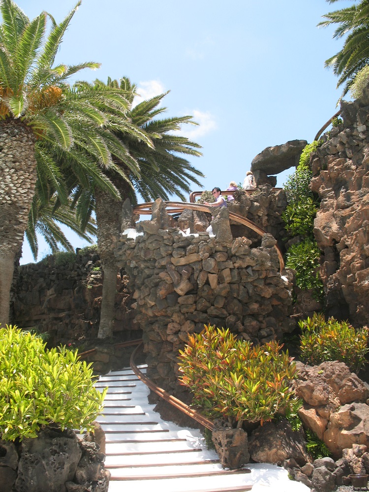 The stairs to the House of the Volcanoes Museum