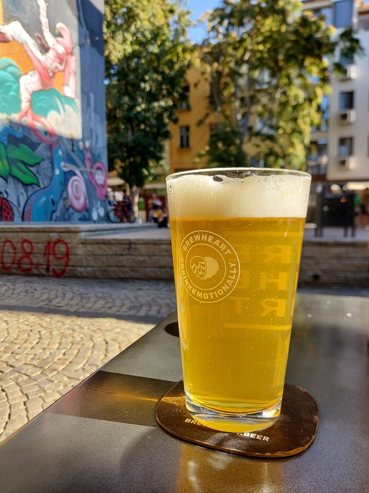 Craft beer pint in Kapana.