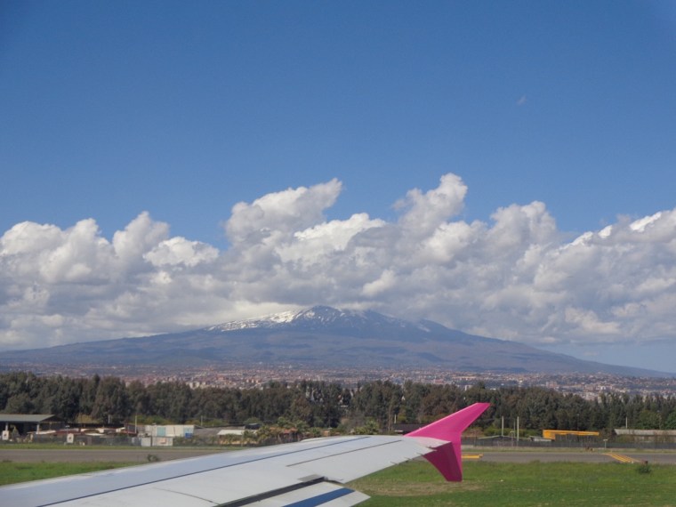Etna is always in the background of Catania