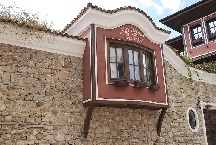 House in the ancient town of Plovdiv Bulgaria.