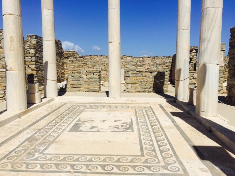 Roman mosaic at Delos in Greece