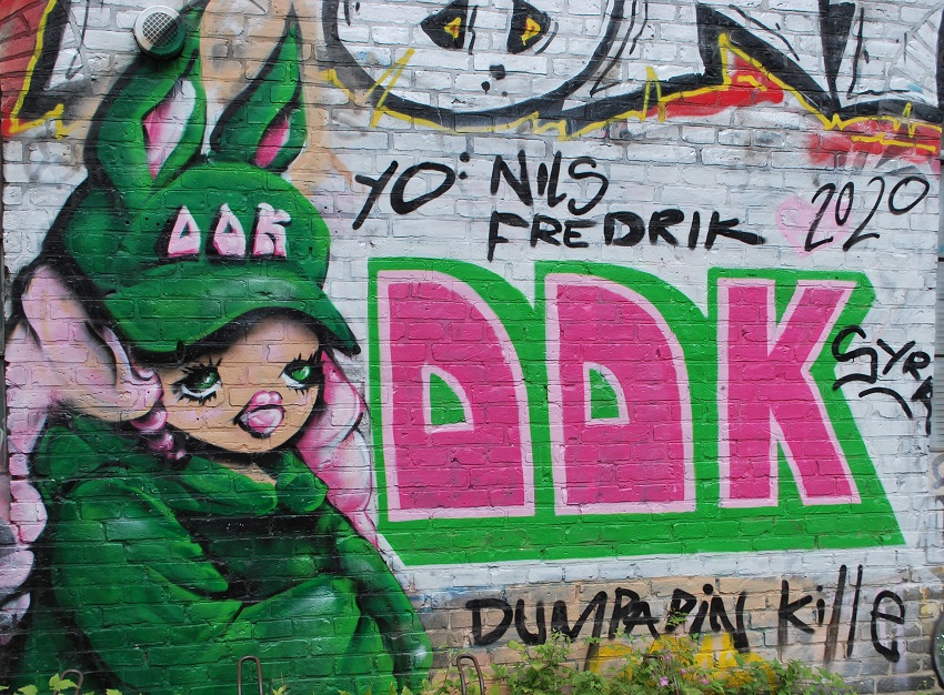 Street art in Christiania Freetown, Copenhagen