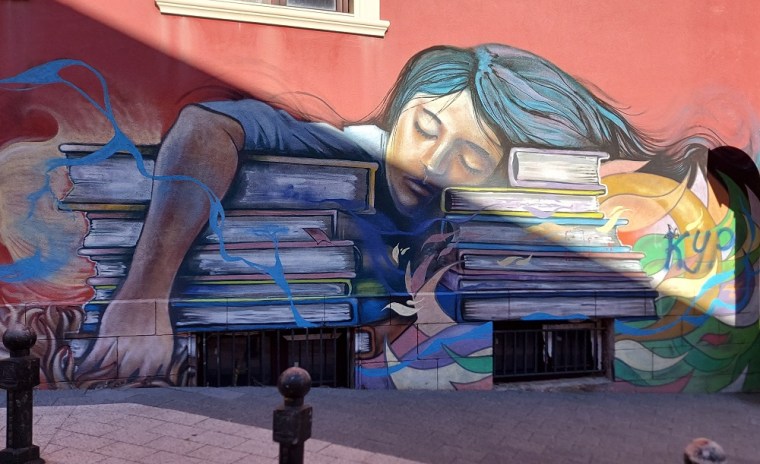 Street art at the drama theater.