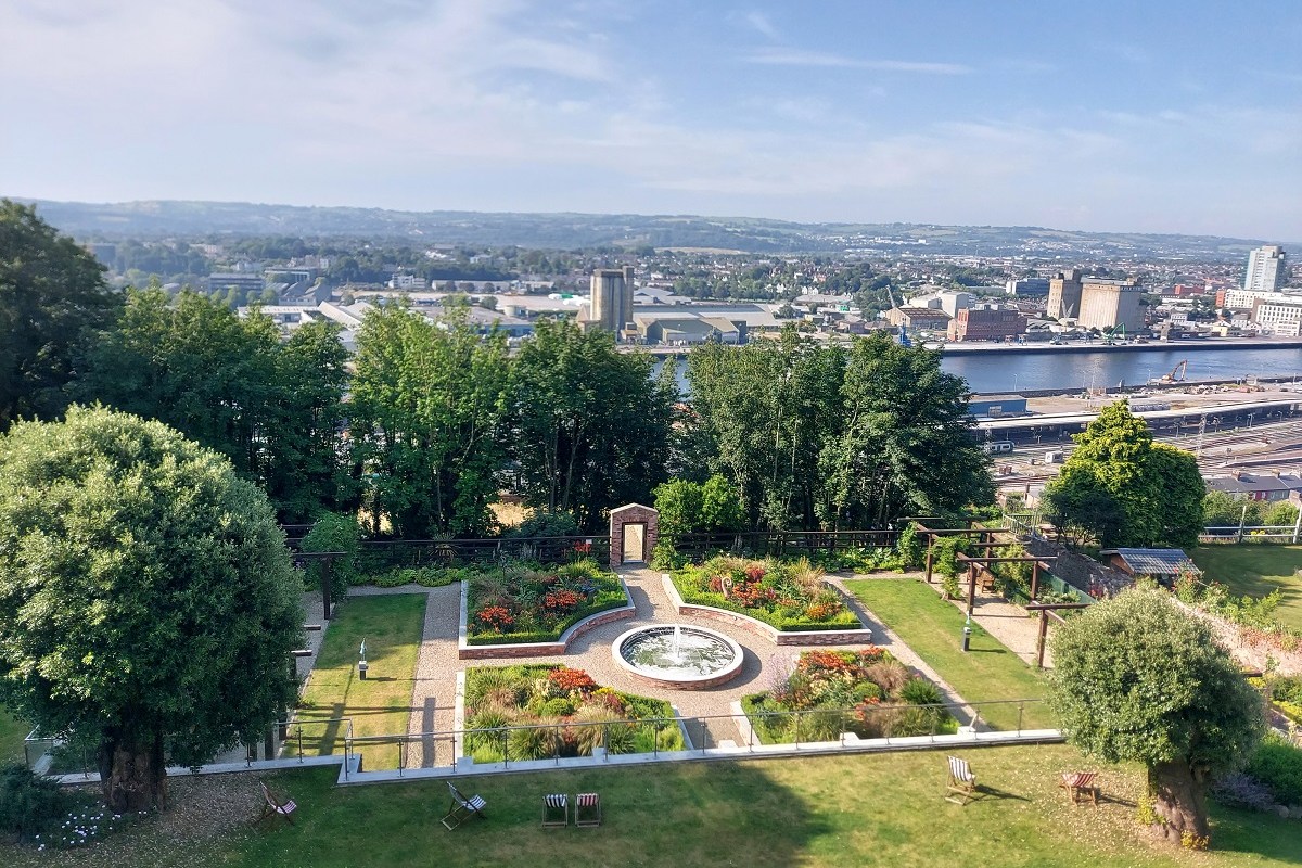 The view from Montenotte Hotel in Cork