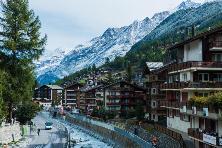 Zermatt, a typical Swiss ski resort